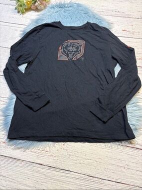The Nike Tee NFL Chicago Bears Logo Black Long Sleeve Tee sz L